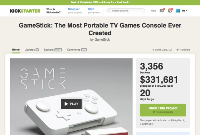 Kickstarter-GameStickk جذب سرمایه از مشتریان